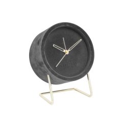 Sortie ???? Karlsson Horloge Réveil En Velours Lush - Diam. 14 Cm - Gris ⌛