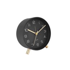 Offres ???? Karlsson Horloge Réveil En Métal Lofty - Diam. 11 Cm - Noir ????